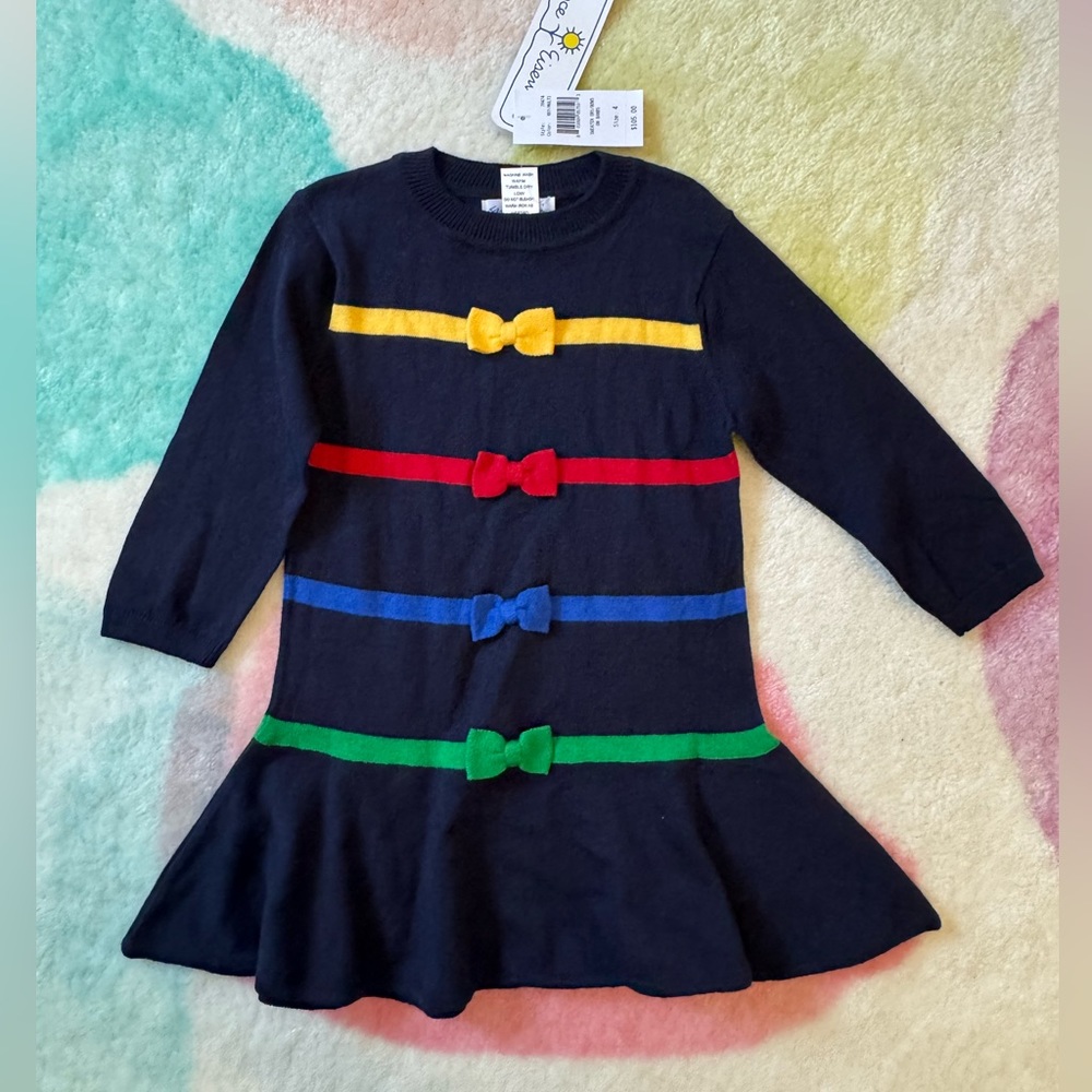 NWT size 4 Florence Eiseman sweater dress in navy